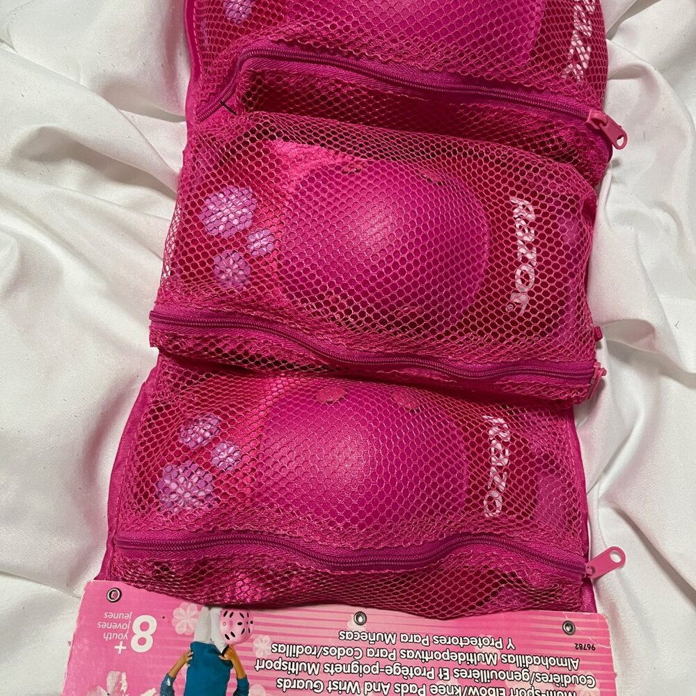 Razor Sweet Pea Multi-Sport Elbow Knee Pad Wrist Guard Set Pink Size 8+ Youth